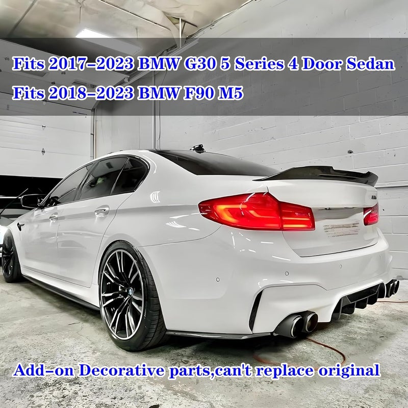 NeespoC Rear Trunk Spoiler Wing ABS Fit for BMW 5 Series G30 2017-2023 F90 M5 530i/ 540i/ 530e/ M550i PSM Style Decklid Lip Exterior Accessories(Glossy Black) - Image 2